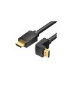 Vention Cable HDMI 2.0 4K Acodado AAQBH/ HDMI Macho - HDMI Macho/ 2m/ Negro