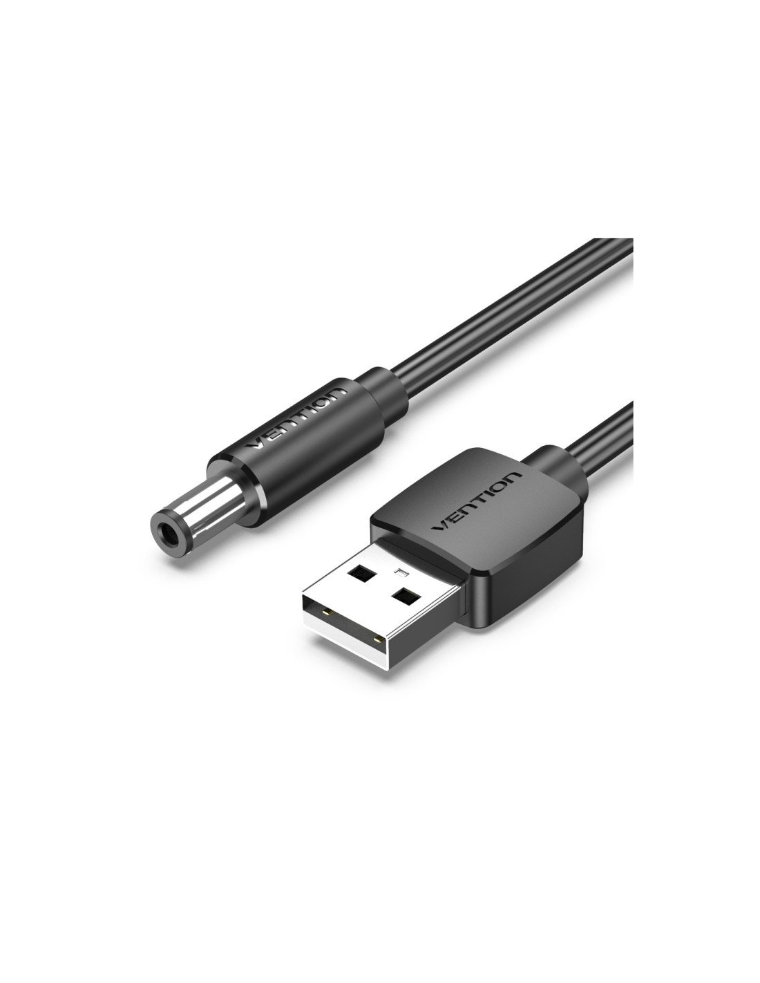 Vention Cable Alimentación CEYBF/ USB-A Macho - DC 5.5mm/ 1m/ Negro
