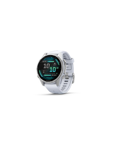 Garmin Fenix 8 3,3 cm (1.3") AMOLED 43 mm Digital 416 x 416 Pixeles Pantalla táctil Plata Wifi GPS (satélite)