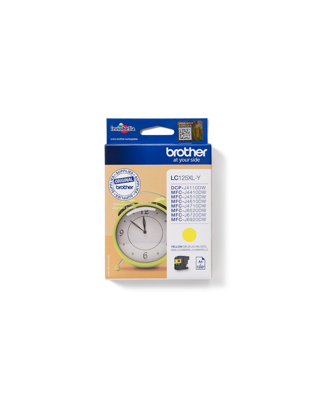 Brother LC-125XLY cartucho de tinta 1 pieza(s) Original Amarillo