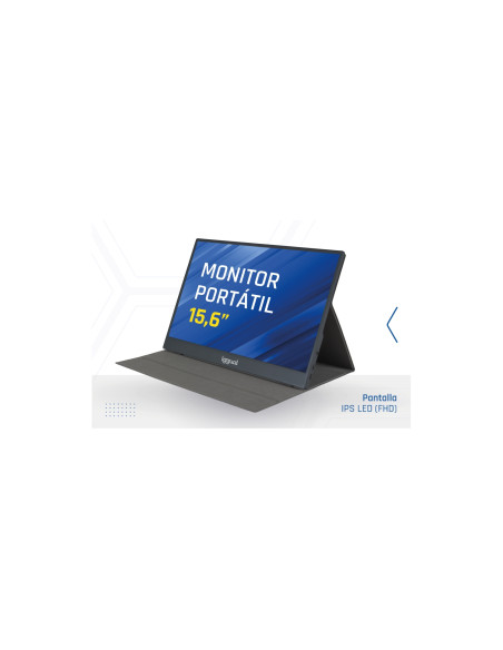 iggual Monitor portátil 15,6" IPS FHD USB-C funda