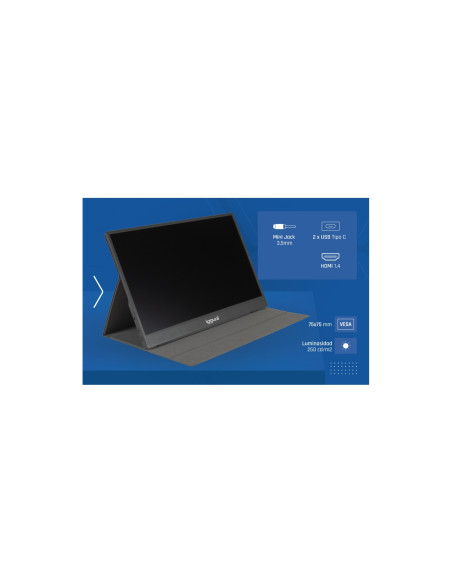 iggual Monitor portátil 15,6" IPS FHD USB-C funda