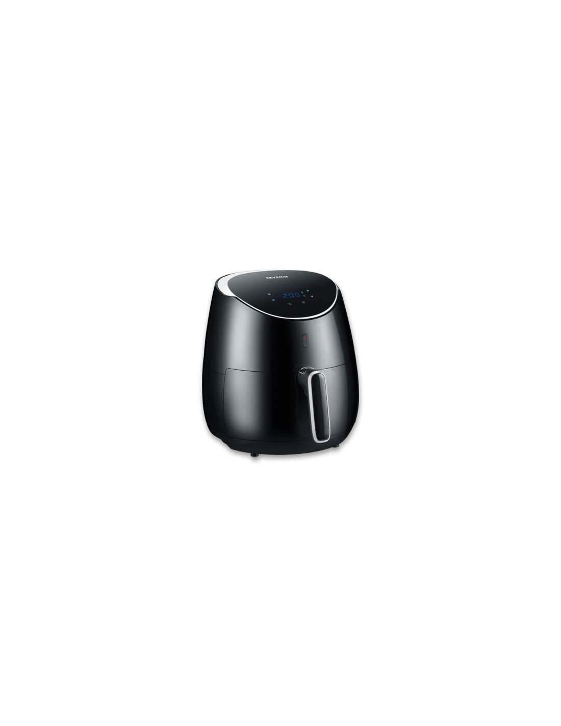 Severin FR 2445 freidora Sencillo 5 L Independiente 2000 W Freidora de aire caliente Negro, Metálico, Plata