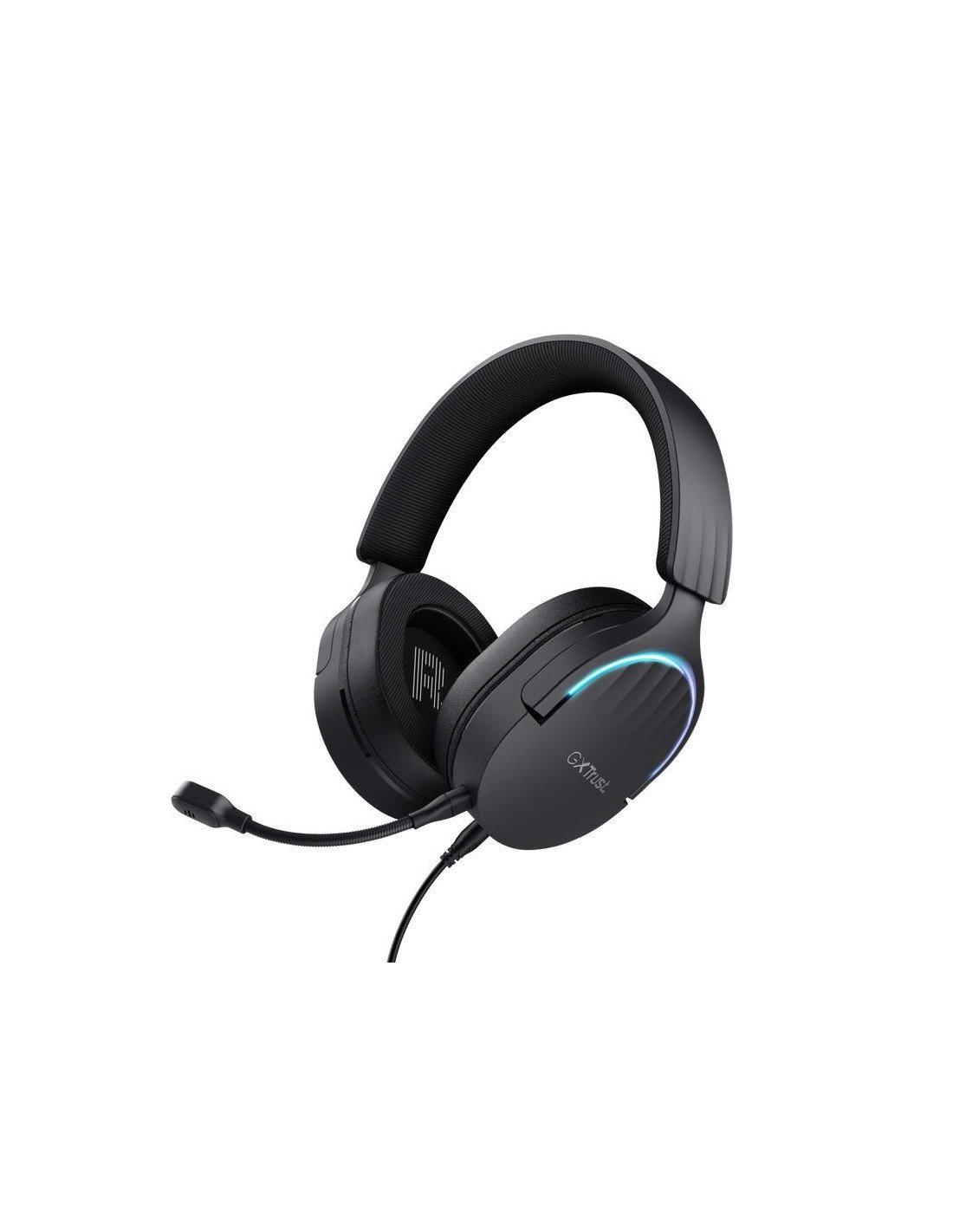 AURICULARES + MICROFONO TRUST GAMING RGB GXT 490 FAYZO HEADSET 7.1 BLACK