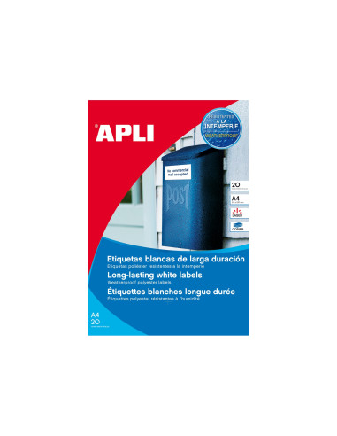 APLI 12112 etiqueta de impresora Blanco Etiqueta para impresora autoadhesiva