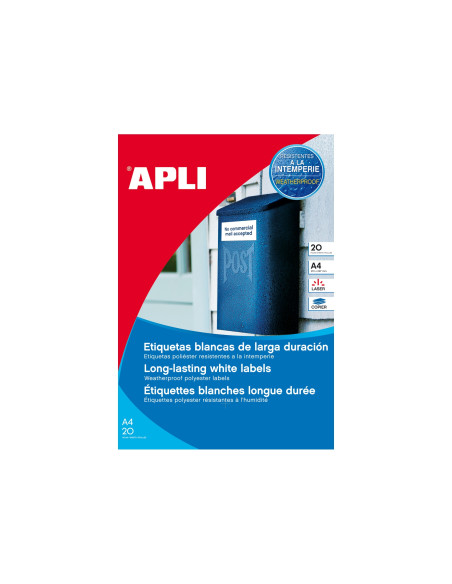APLI 12112 etiqueta de impresora Blanco Etiqueta para impresora autoadhesiva