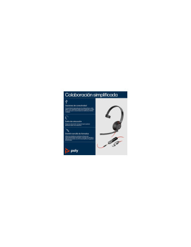 HP Poly Auriculares Poly Blackwire 5210 monaural USB-C + conector de