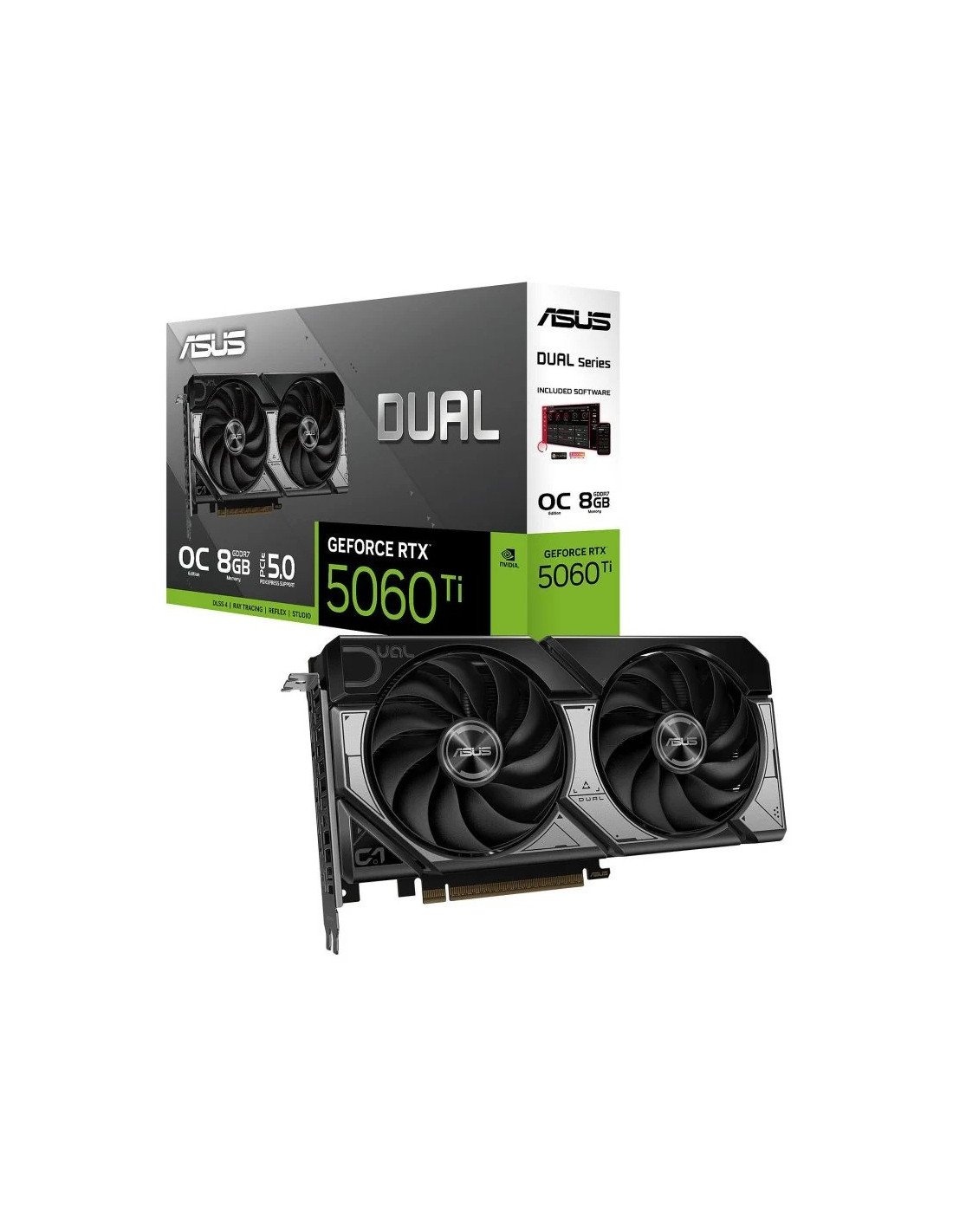 TARJETA DE VIDEO NVIDIA ASUS RTX 5060 TI DUAL OC 8GB GDDR7 PCIE 5.0