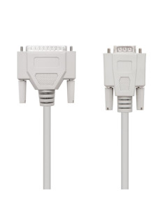 CABLE SERIE NULL MODEM DB9/H-DB25/M 1.8M NANOCABLE 2