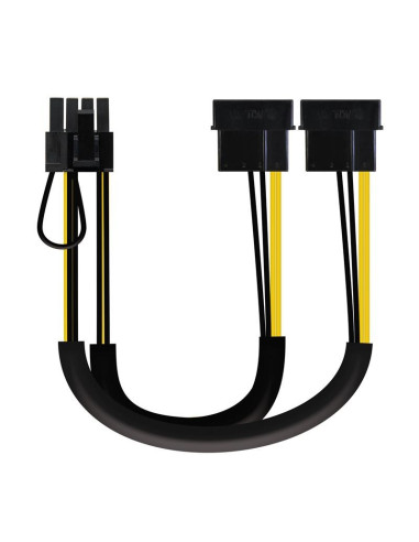 CABLE ALIMENTACION TARJETA GRAFICA NANOCABLE X2 MOLEX/M - 6+2 PIN/M 20CM