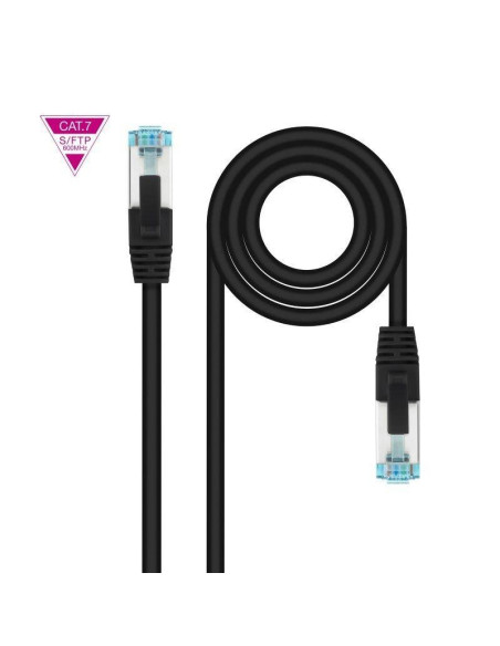 CABLE DE RED CAT.7 S/FTP 0.5M NANOCABLE BLACK