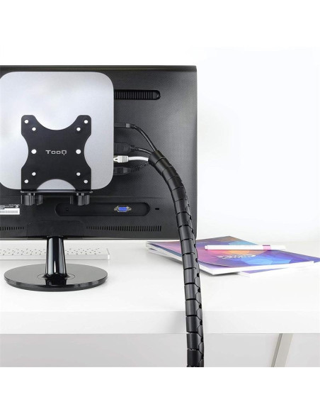 ORGANIZADOR DE CABLE NANOCABLE FLEXIBLE 25MM 1M BLACK