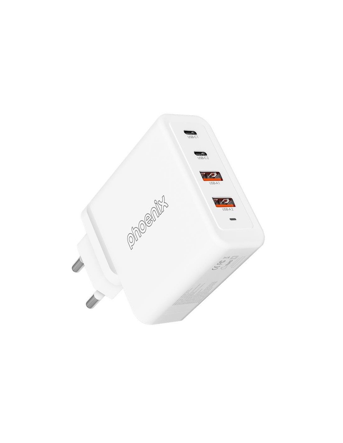 CARGADOR PHOENIX 100W SMARTPHONE/PORTATIL/TABLET 2X USB-A + 2X USB-C