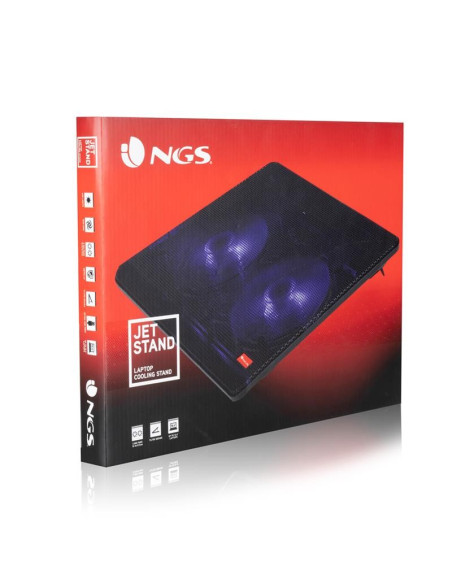 SOPORTE + VENTILADOR NOTEBOOK NGS JETSTAND BLACK