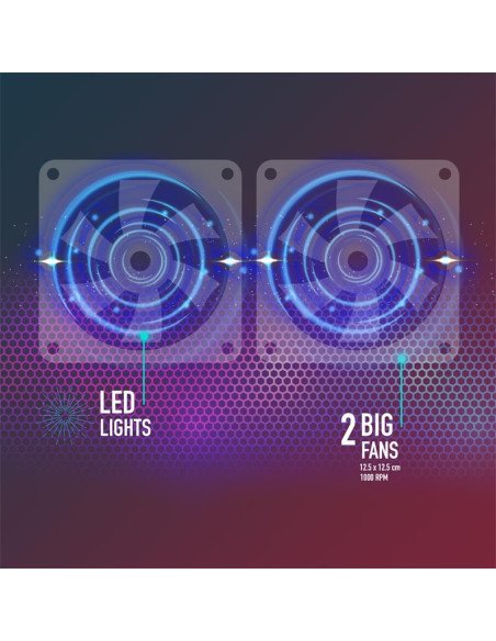 SOPORTE + VENTILADOR NOTEBOOK NGS JETSTAND BLACK