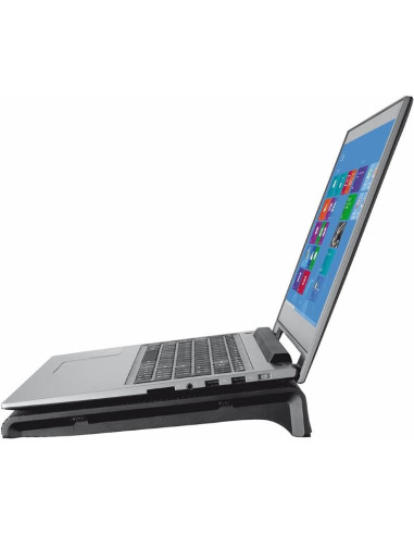 SOPORTE + VENTILADOR NOTEBOOK TRUST HASTA 17.4 BLACK