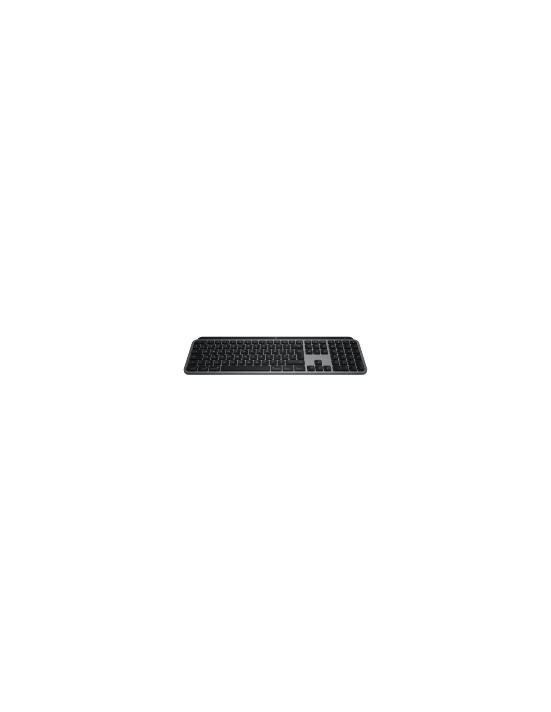 Logitech Master MX Keys S for Mac teclado Oficina RF Wireless + Bluetooth QWERTY Internacional de EE.UU. Aluminio, Negro