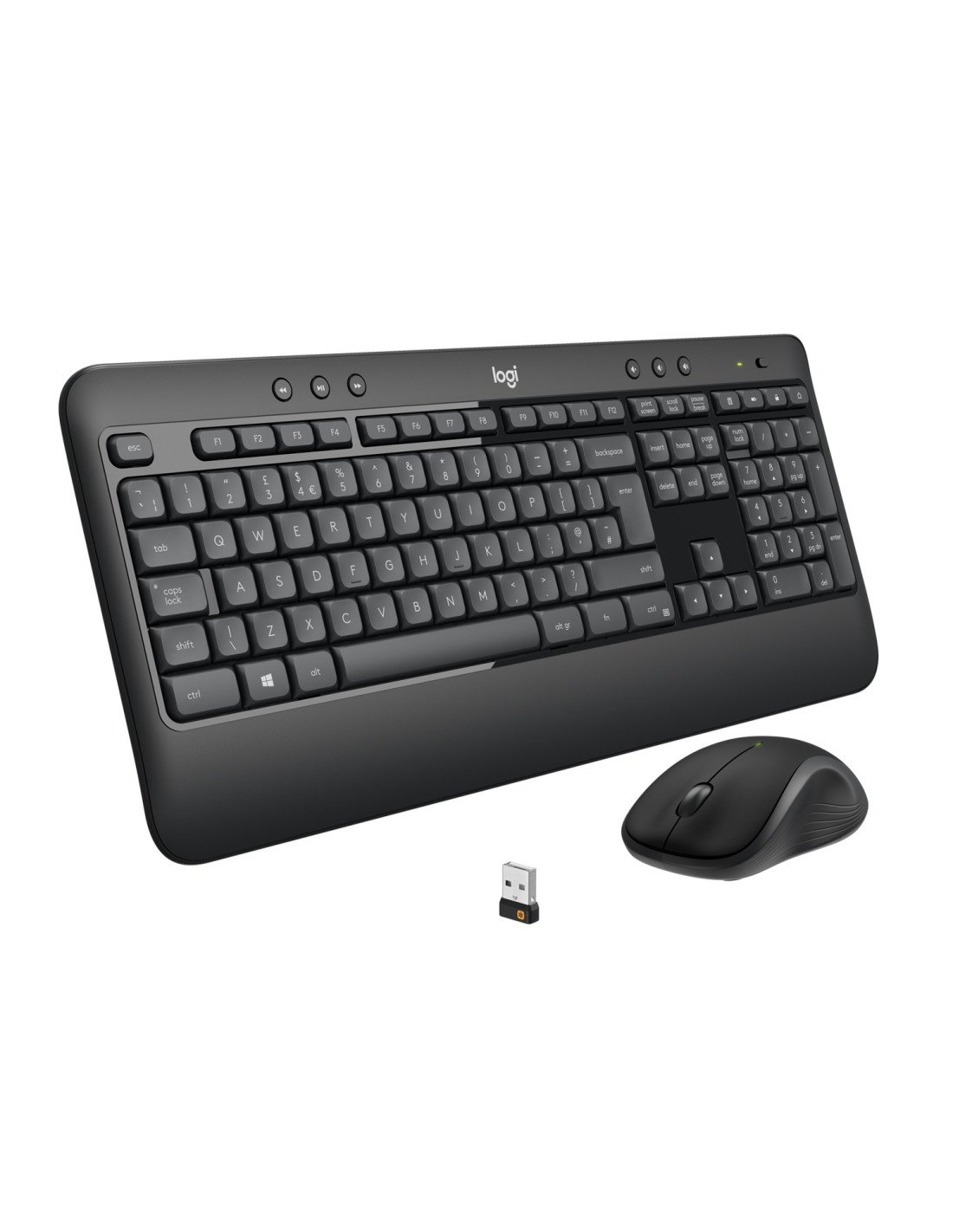 Logitech 920-008677 teclado Ratón incluido Universal RF inalámbrico QWERTZ Suizo Negro, Blanco
