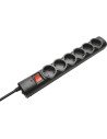 REGLETA TRUST 6 SCHUKOS INTERRUPTOR 1,8M BLACK