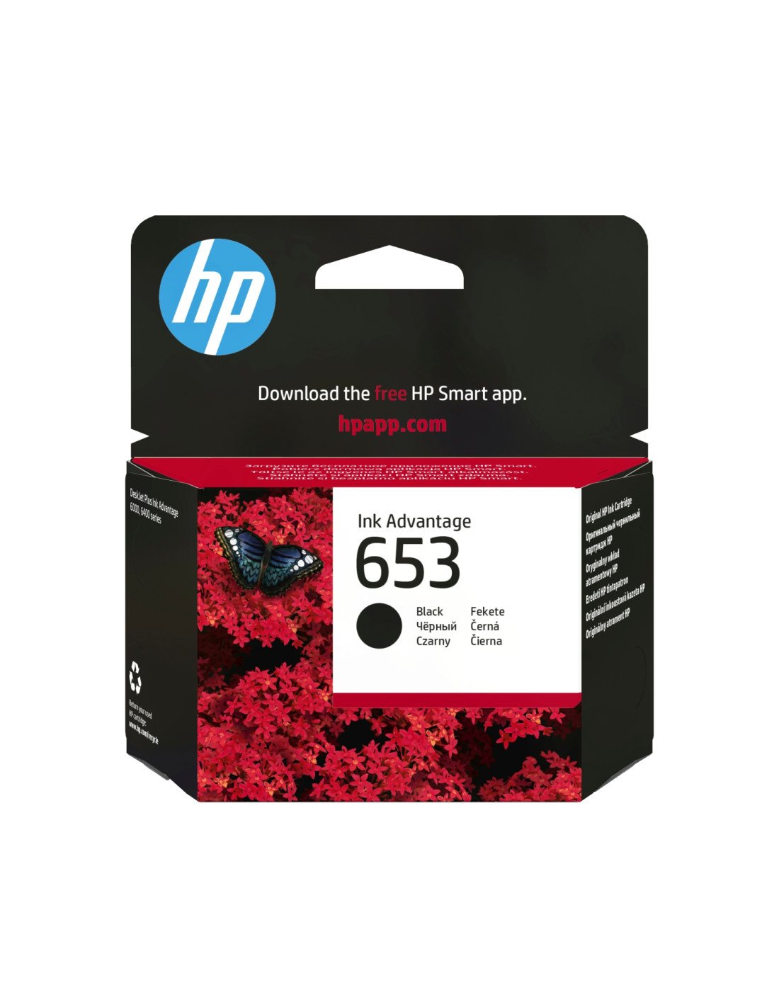HP Cartucho de tinta Original Advantage 653 negro