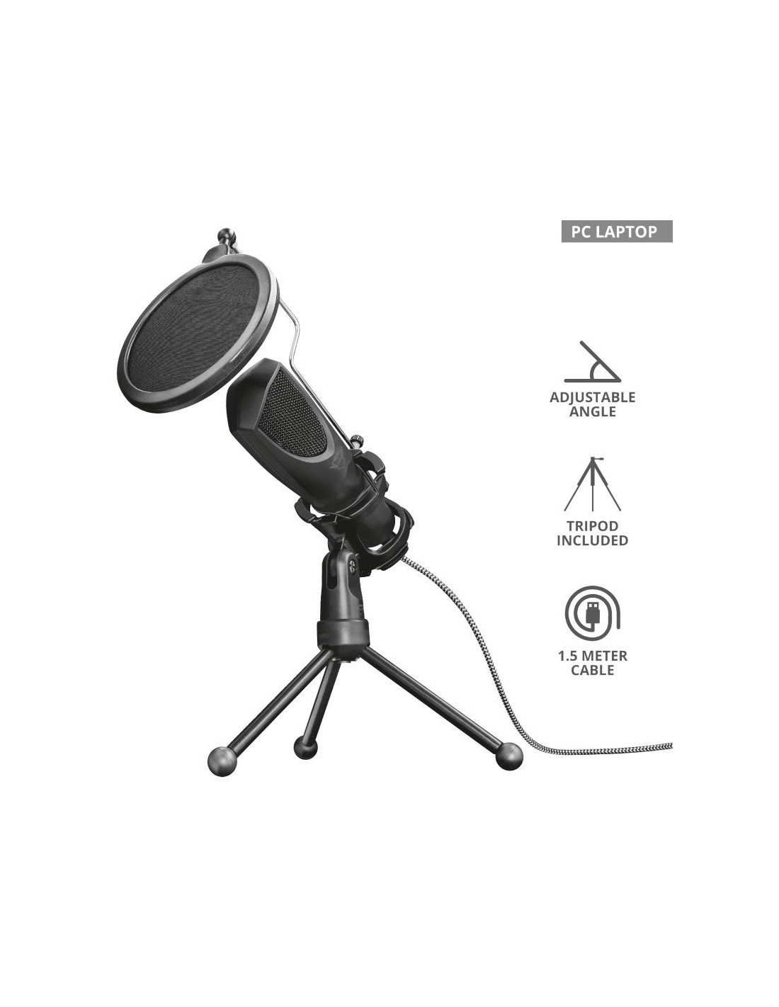 MICROFONO TRUST GXT 232 MANTIS STREAMING USB