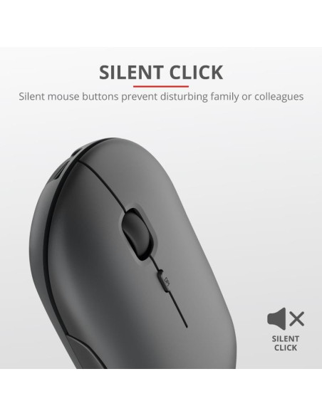 RATON TRUST PUCK RECARGABLE WIRELESS BLUETOOH BLACK