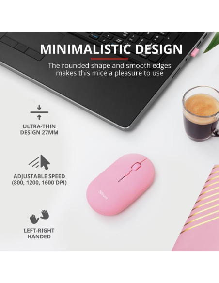 RATON TRUST PUCK RECARGABLE WIRELESS BLUETOOH PINK