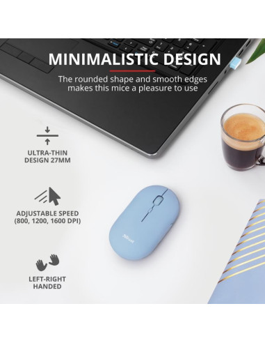 RATON TRUST PUCK RECARGABLE WIRELESS BLUETOOTH BLUE