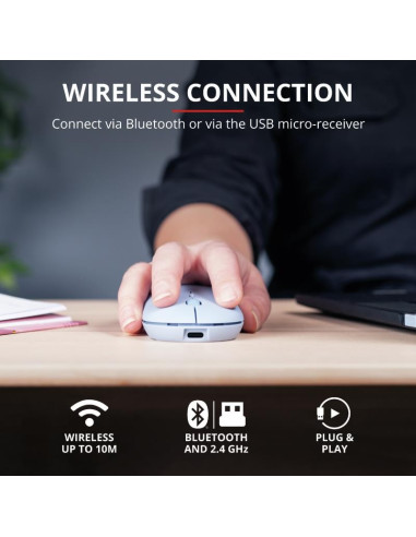 RATON TRUST PUCK RECARGABLE WIRELESS BLUETOOTH BLUE