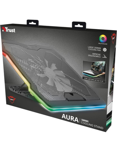 SOPORTE + VENTILADOR TRUST GXT1126 AURA REFRIGERACION RGB