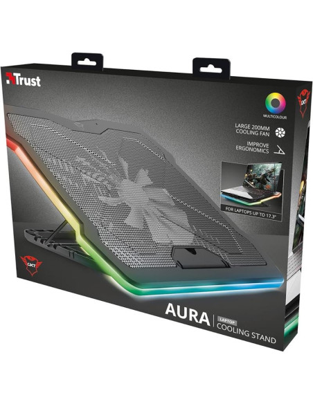 SOPORTE + VENTILADOR TRUST GXT1126 AURA REFRIGERACION RGB