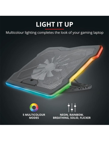 SOPORTE + VENTILADOR TRUST GXT1126 AURA REFRIGERACION RGB