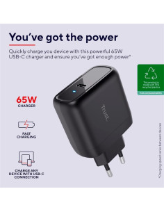 CARGADOR TRUST MAXO USB-C 65W 2M BLACK 2