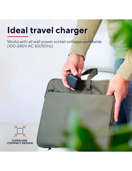 CARGADOR TRUST MAXO USB-C 65W 2M BLACK