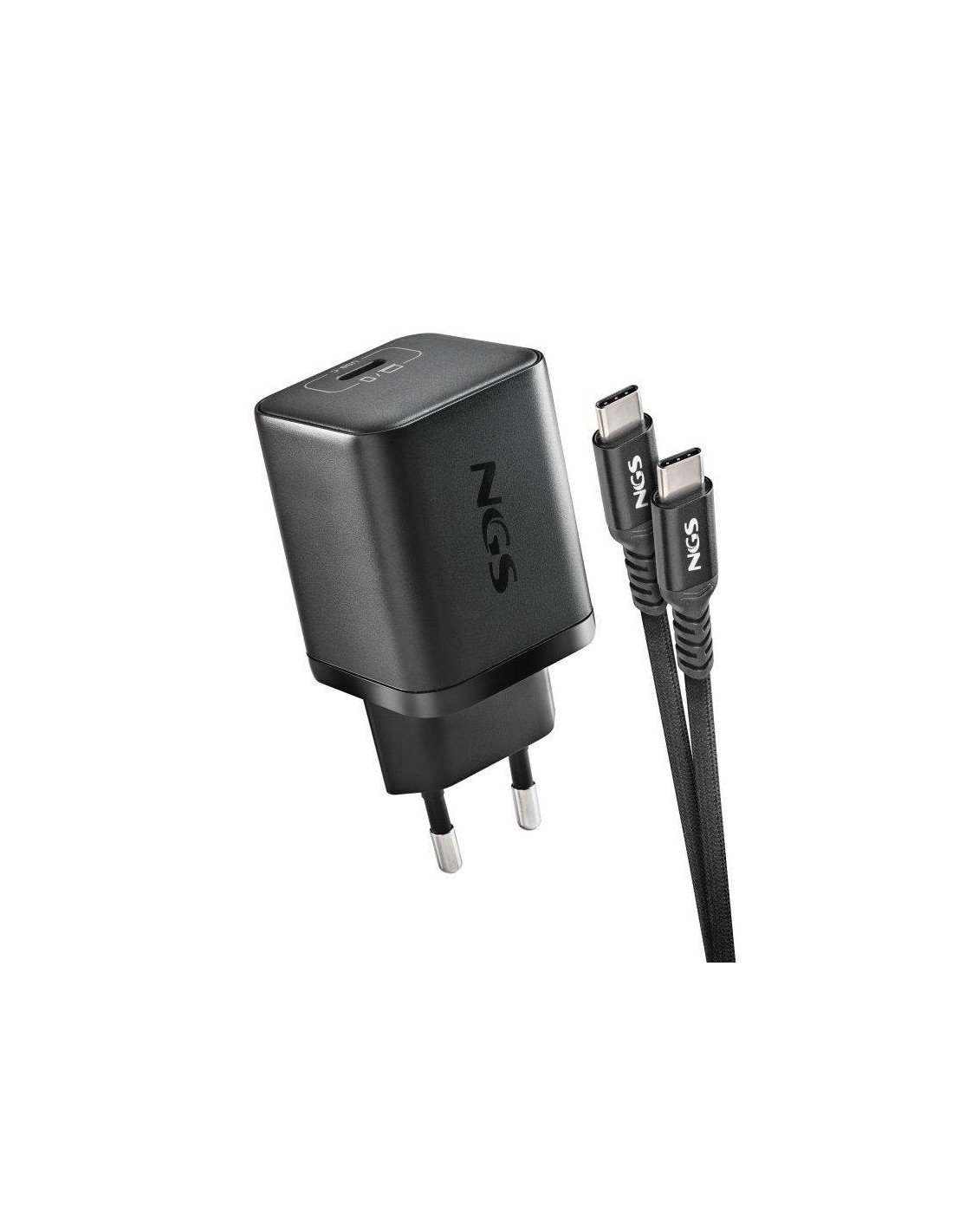 CARGADOR DE PORTATIL HP NGS BUD GAN USB-C 65W 8 CONECTORES + CABLE 1.5M USB-C BLACK