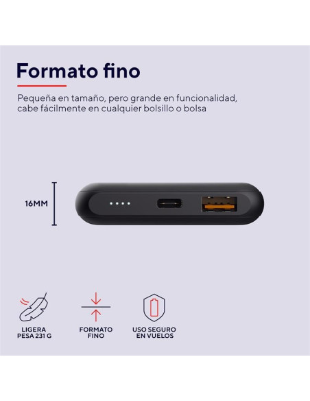 POWERBANK TRUST REDOH 10000MAH USB-A + X2 USB-C BLACK