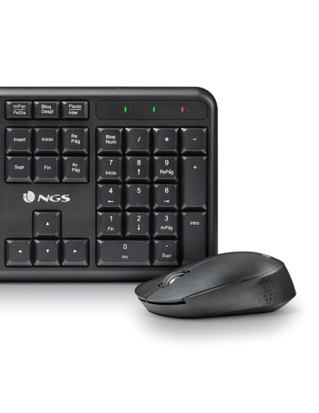 TECLADO + RATON NGS HARMONY WIRELESS MULTIMEDIA SILENT BLACK