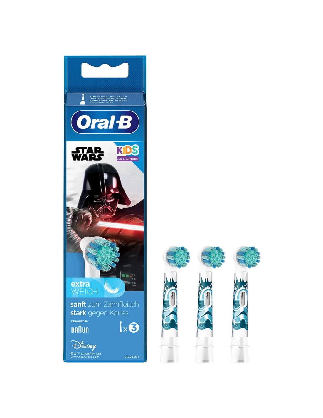 Oral-B Kids Star Wars 3 pieza(s) Blanco