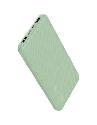 POWERBANK TRUST PRIMO SLIM 10000MAH X2 USB-A + USB-C + MICRO-USB ECO GREEN