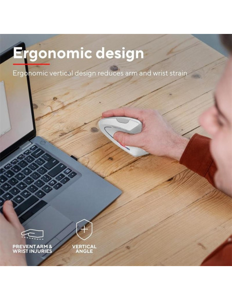 RATON TRUST VERTO WIRELESS ERGONOMIC WHITE