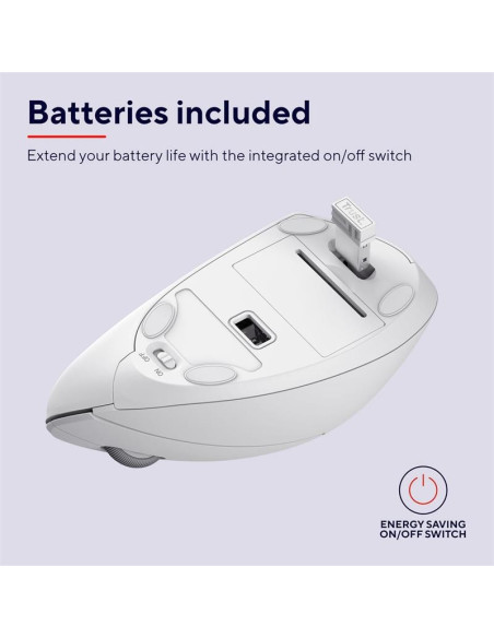 RATON TRUST VERTO WIRELESS ERGONOMIC WHITE