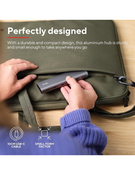 HUB USB-C TRUST 5 PUERTOS HALYX USB-C 3.2