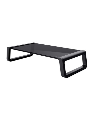 SOPORTE SOBREMESA TRUST MONTA TV/MONITOR CRISTAL ERGONOMIC BLACK