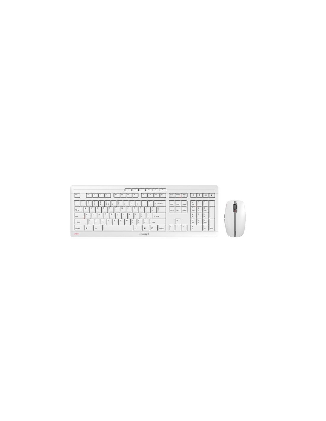 CHERRY Stream Desktop Recharge teclado Ratón incluido Universal RF inalámbrico QWERTY Inglés Gris