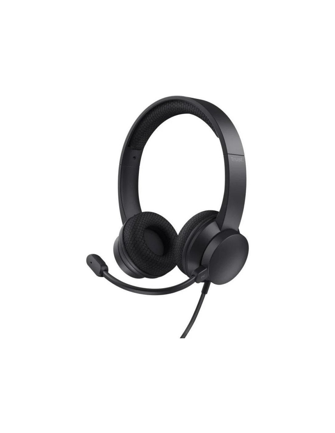 AURICULARES + MICROFONO TRUST HS-260 HEADSET ENC USB-A/USB-C BLACK