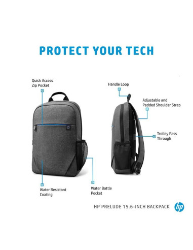 MOCHILA HP PRELUDE BACKPACK 15.6 GREY