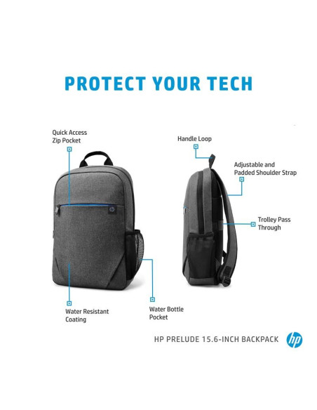 MOCHILA HP PRELUDE BACKPACK 15.6 GREY