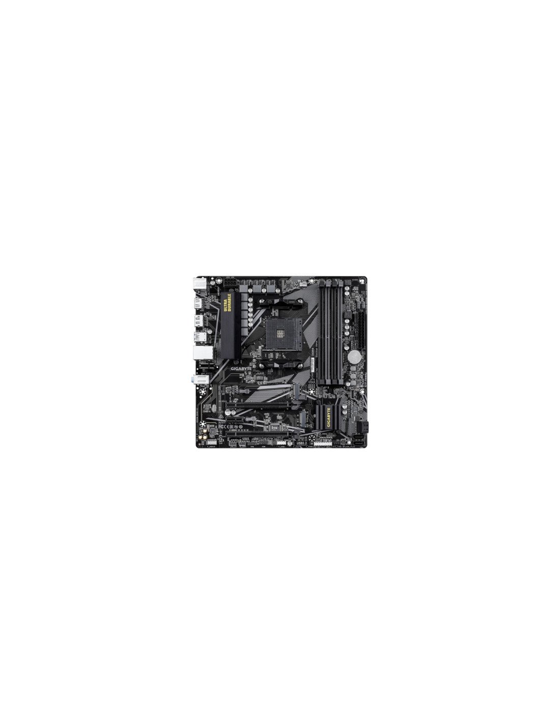 GIGABYTE B550M DS3H R2 Placa base - Procesadores AMD Ryzen 5000, VRM de 5+3 fases, hasta 4733 MHz DDR4 (O.C.), 1x M.2 PCIe 4.0 +