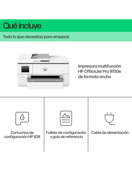 IMPRESORA HP MULTIFUNCION OFFICEJET PRO 9720E COLOR WIFI DUPLEX A3 WHITE