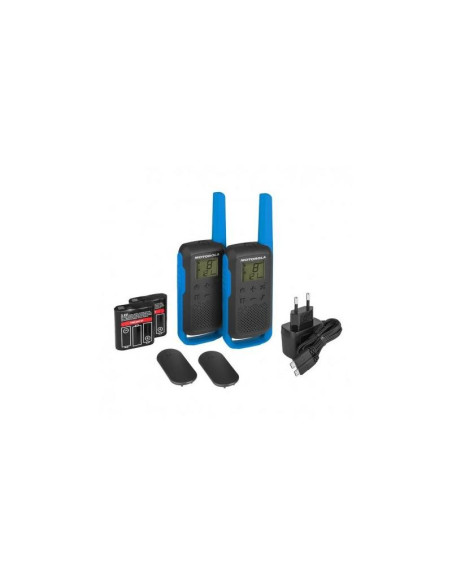 WALKIE TALKIE MOTOROLA T62 BLACK/BLUE ( PACK 2 UD )